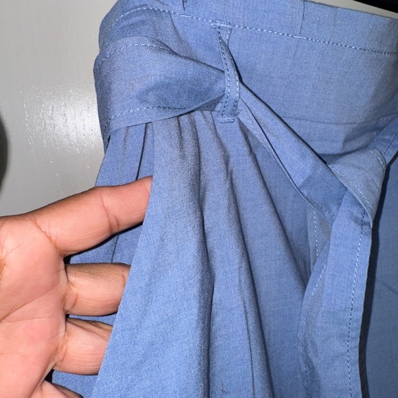 Ann Taylor Blue Pencil Skirt with Tie Front - Picture 5 of 9